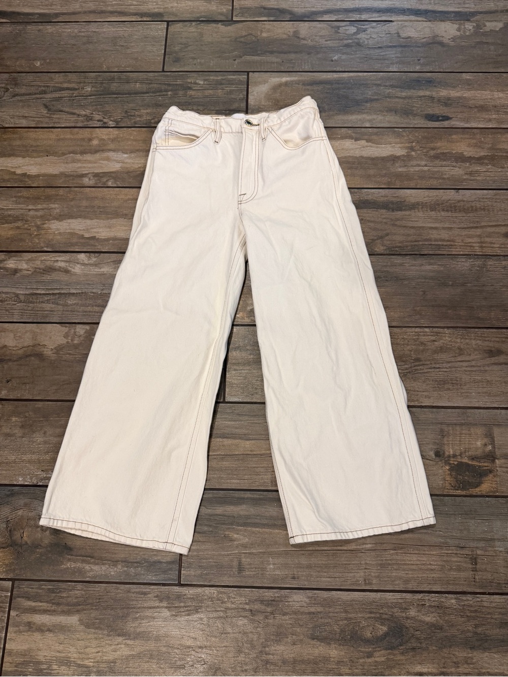 Frame Denim Le Italien Blanc Wide-Leg Jeans